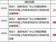 國(guó)家電投550MW海上風(fēng)電項(xiàng)目開(kāi)標(biāo)：上海電氣、明陽(yáng)智能中標(biāo)！