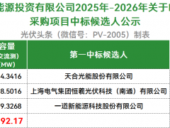 1.43GW！新疆鴻泰新能N型組件采購：天合、恒羲光伏、一道預(yù)中標(biāo)！